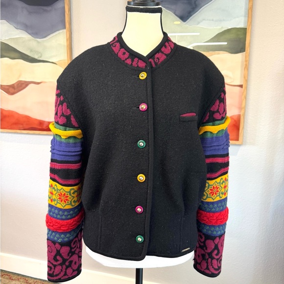 Geiger Colorful Patterned Wool Jacket - Picture 6 of 8